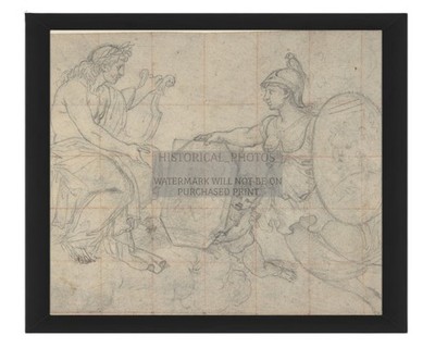 MINERVA PRESENTING PORTRAITS TO APOLLO LE SUEUR 8X10 FRAMED PHOTO