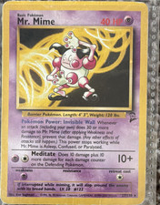 Pokémon Mr. Mime Base Set 2 Rare Card 27/130 Basic 40 HP Regular English on eBay