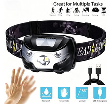 Super Bright Waterproof Head Torch Headlight LED USB Rechargeable Headlamp Fish