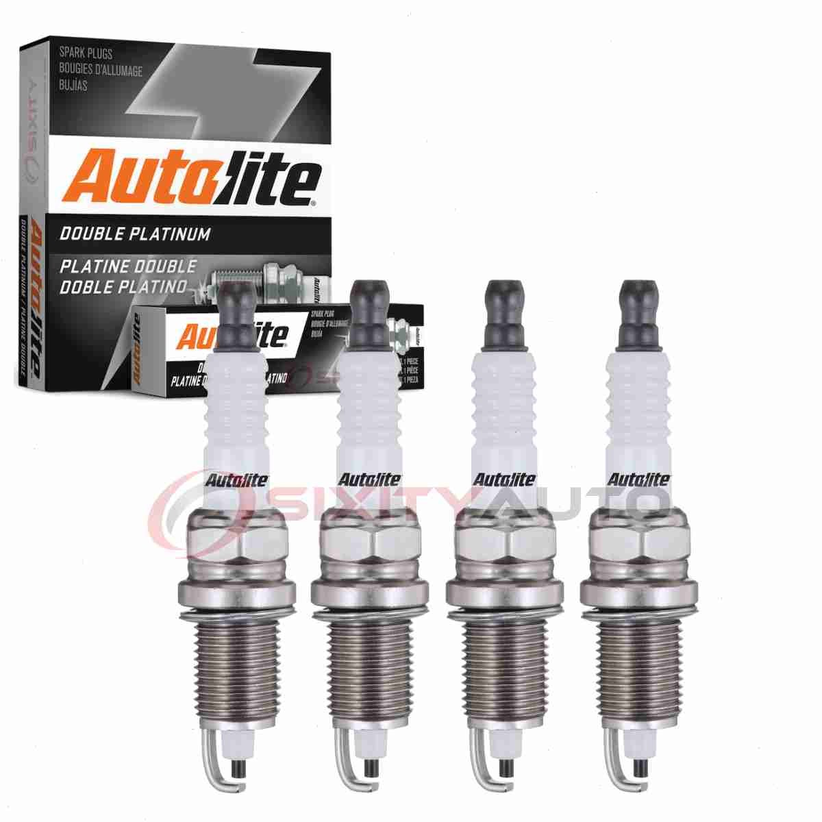 4 pc Autolite Double Platinum Spark Plugs for 1979 American Motors Spirit bp