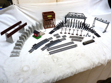 HO Train Lot HUGE - Buildings Bridges Trestles Track Tower Poles Shorts MORE 