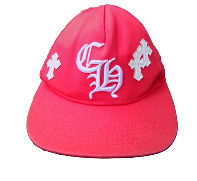 Chrome Hearts Red Leather Patch Hat