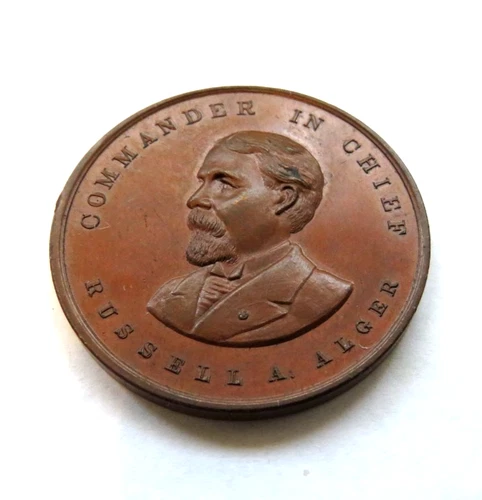 1890 G.A.R. COMMANDER IN CHIEF RUSSELL A. ALGER STAFF ASSOCIATION BOSTON MEDAL