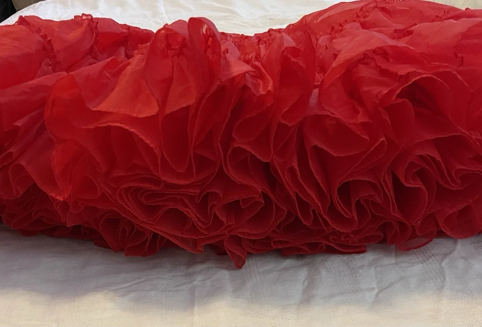 Saia anágua feminina grande vermelha com babado crinolina Whimsey Fairy Square Dancer - Imagem 3 de 4