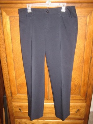 CHRISTOPHER & BANKS Navy Blue Womens Slacks Size 12 34x30