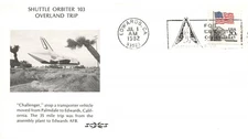 Space Cover, Shuttle Orbiter 103 Overland Trip, SCCS, Edwards JUL 1 1982
