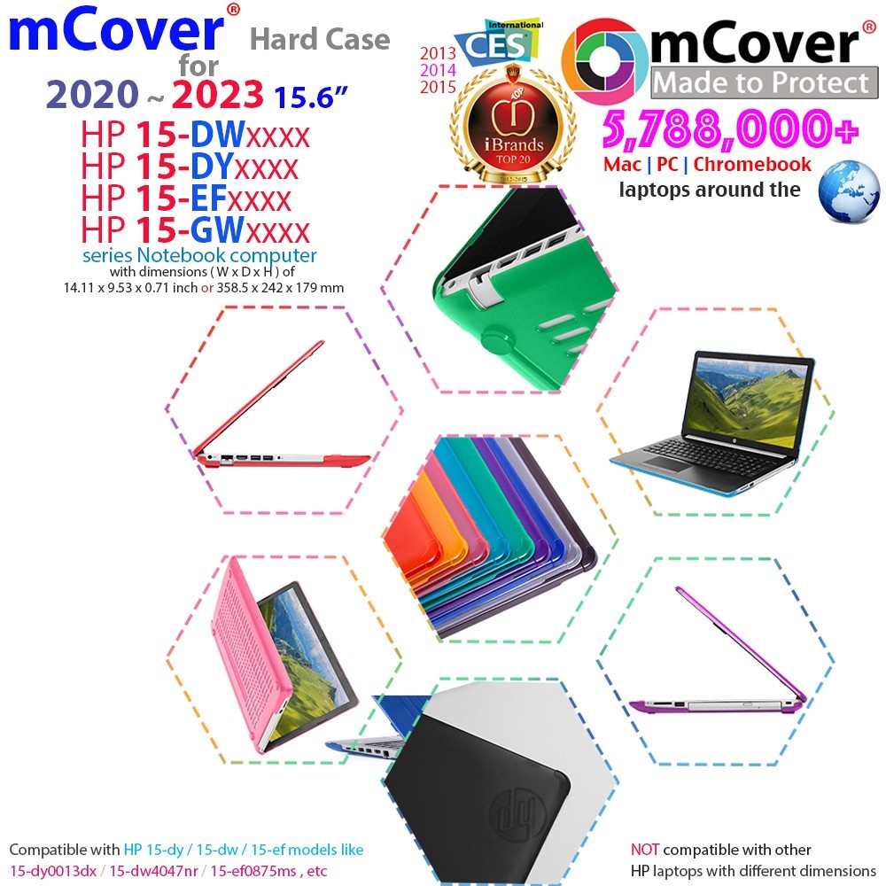 NEW mCover® Hard Shell Case for 2020+ 15.6" HP 15-DY/EF/DW/GWxxxx series Laptop