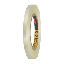 Filament Strapping Tape, 3/8"x54.7yd Fiberglass Striped Packaging