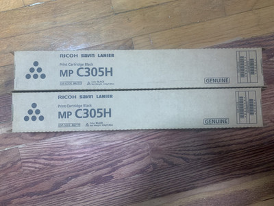 Ricoh 842119 MP C305H Black Toner Cartridge Genuine Lot of 2