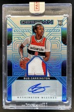 2024-25 Obsidian Bub Carrington Rookie Patch Snowcapped FOTL Auto #/27