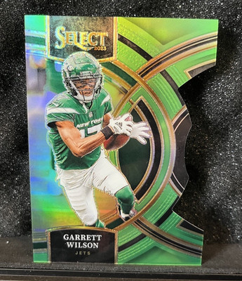 Panini 2023 Select Garrett Wilson Jets Premier Level Neon Green Prizm /499 #115