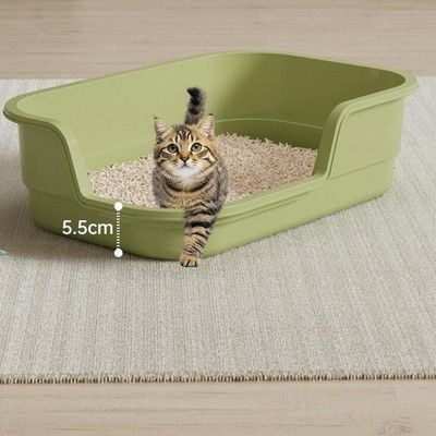 Katzentoiletten offen groß mit Katzenschaufel Seiten Anti Spritzwasser leicht