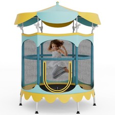 Toddler Trampoline, 64  Rebounder for Kids with Removable Canopy, All Round E...