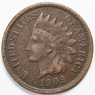 1909 Indian Head Penny Cent Extremely Fine (XF) Details