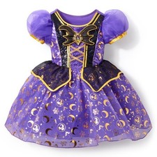 Minnie Mouse Halloween Witch Purple Bat Costume Kids Size 3 4 5/6