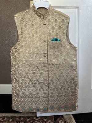 Pakistani Indian Men's Waistcoat Junaid Jamshed Vest