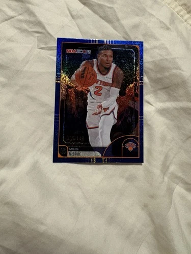 2025-26 Topps NBA Hoops Miles McBride #137 Blue Pixel Burst /149