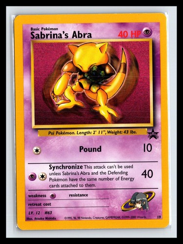 NM Sabrina's Abra Wizards Black Star Promos 19 P Pokemon Atsuko Nishida