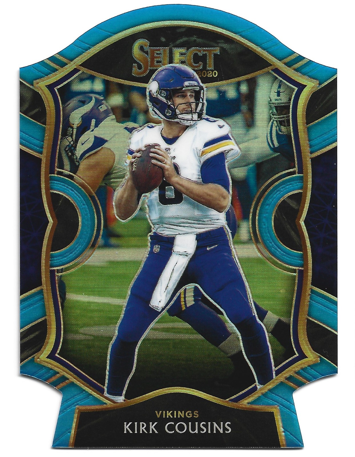 2020 Panini Select #24 Kirk Cousins Light Blue Prizm Die Cut
