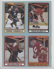 1990-91 O-Pee-Chee Box Bottoms Full Panel Pierre Turgeon Don Beaupre HOF 0au4