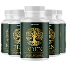 Eden Capsules Intestinal Flora & Digestive Support Supplement - 5 Bottles
