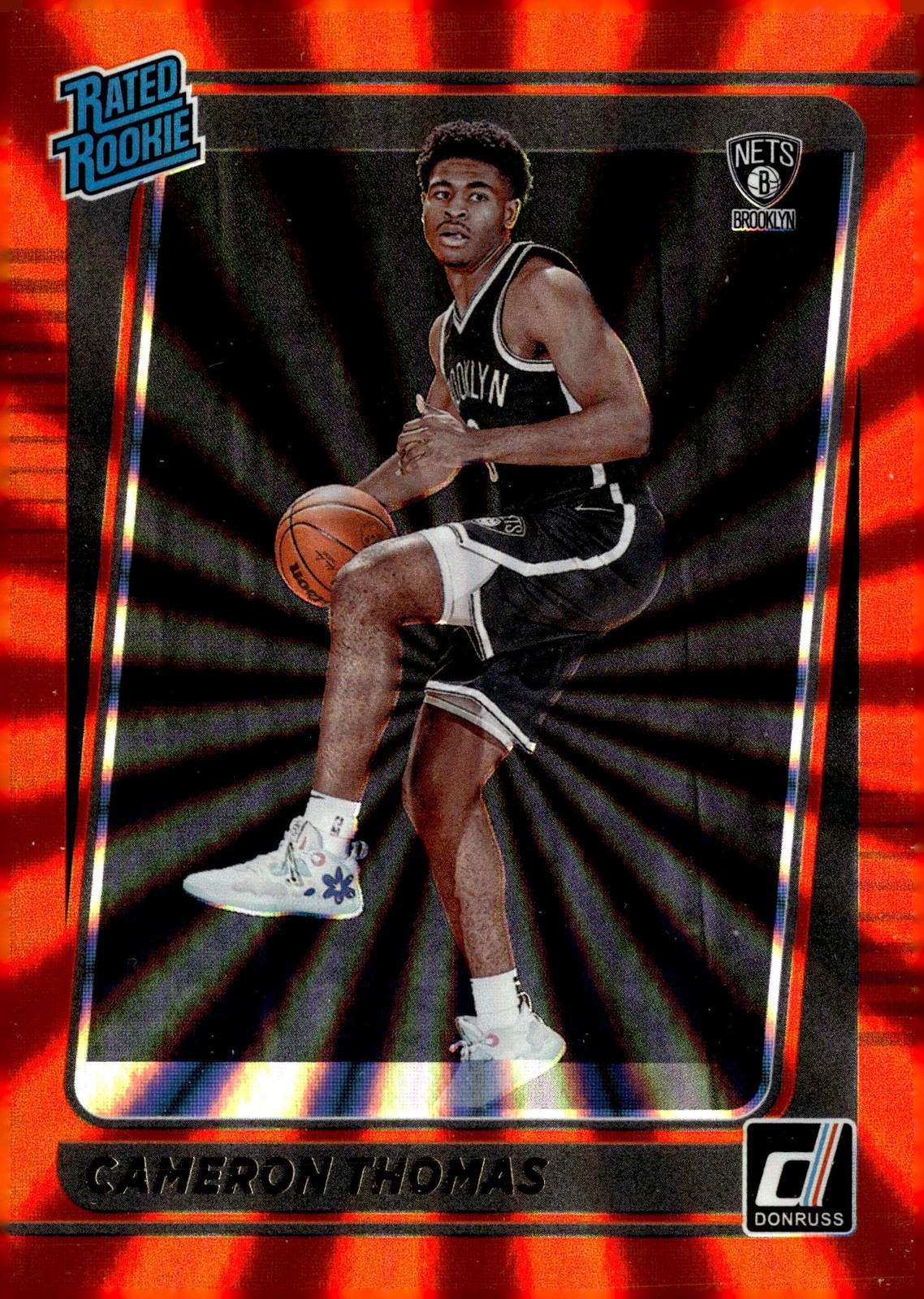 2021-22 Donruss #203 Cameron Thomas Holo Orange Laser