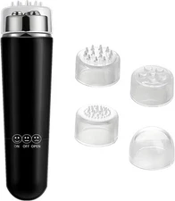 Mini Massager - Travel Massage Tool for Face, Neck & Back (Black) Black 