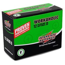 Interstate All Battery DRY0085 D-Workaholic Alkaline Battery- Pack - 12