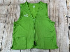 Mens Neighborhood Walmart Vest Green Uniform Work Zip Employee Size Medium