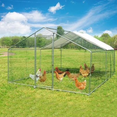 WALNEST 10x10'/ 13x10'/ 20x10' Chicken Coop Run Hen House Enclosed Backyard Poultry Cage