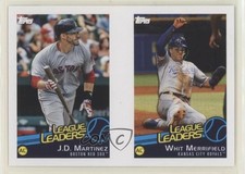 2019 Topps Stickers JD Martinez Whit Merrifield Carlos Santana #126-124 2k3