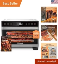 Food Dehydrator for Jerky with Stainless Steel Trays and Precise Temperature ...
