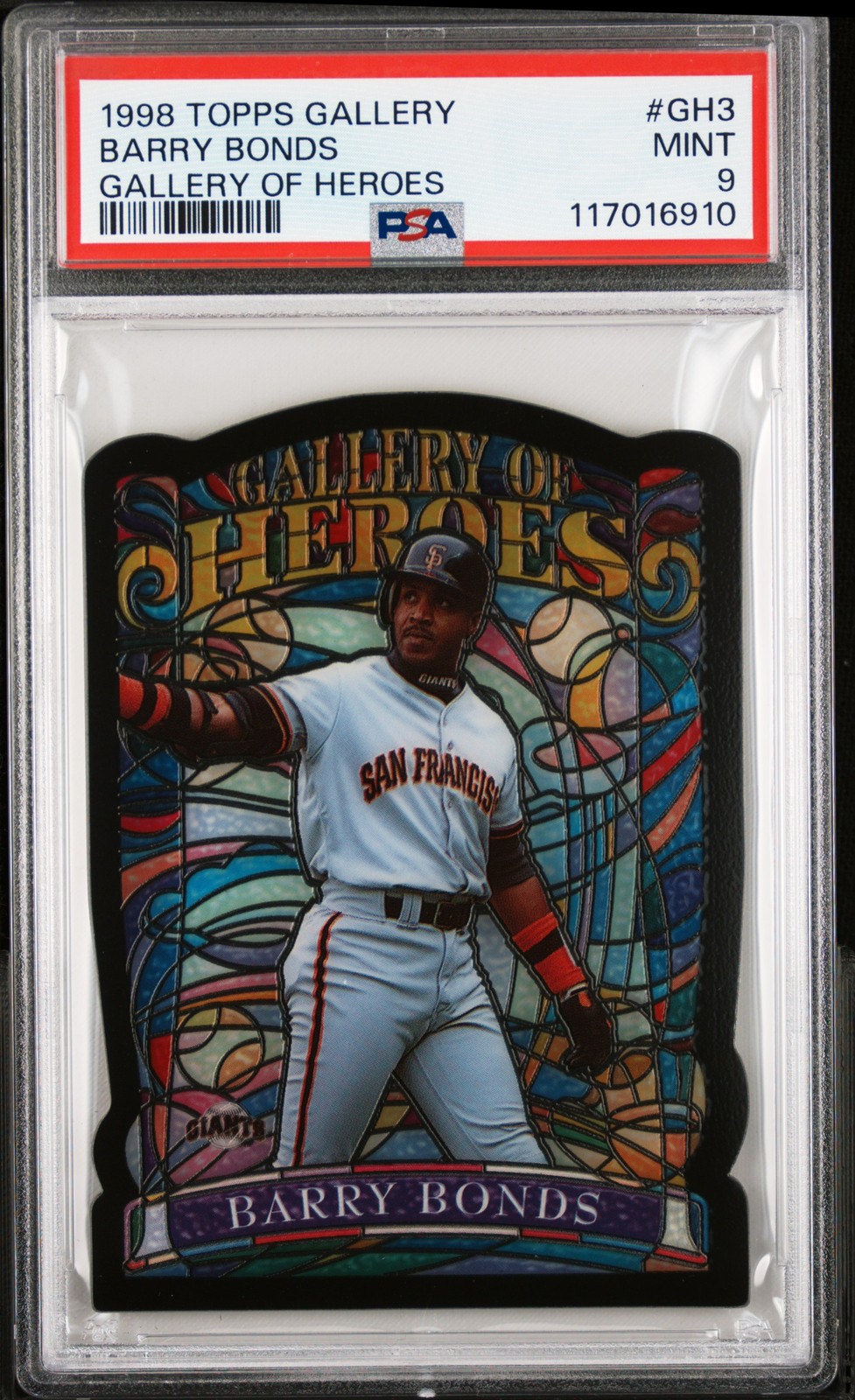 1998 TOPPS GALLERY GALLERY OF HEROES #GH3 BARRY BONDS PSA 9