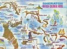 Sheraton British Colonial Hotel Placemat The Bahamas 