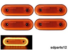 4 Luci di Ingombro Posizione Laterale LED 12V 24V Arancione Neon Camion Rimorchi