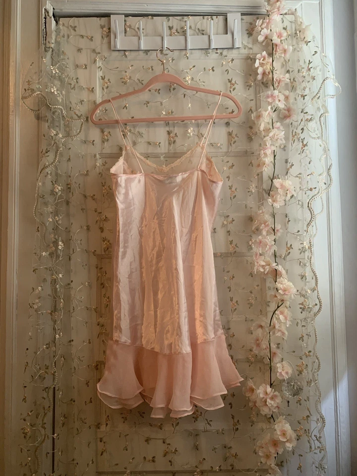 Vestido Vintage Victoria’s Secret Rosa Sin Mangas Coqueta Balletcore Talla S Foto 3 de 4