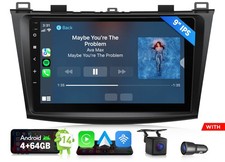 For Mazda 3 2010 9" Android 14 4+64 Car Stereo Wireless CarPlay Android Auto GPS