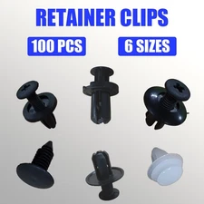 100X Car Clips for Hole Plastic Rivets Retainer Fender Push Pin Fastener Bumper