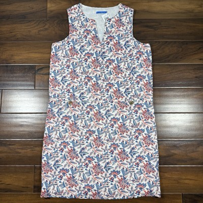 J. McLaughlin Women's Size XL Coral Floral Sleeveless Rue Linen