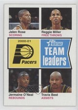 2001 Heritage Team Leaders Jalen Rose Reggie Miller Jermaine O'Neal #91 HOF 02v3