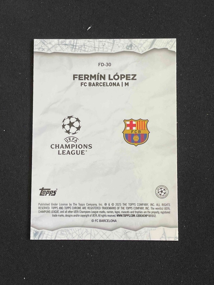 フェルミンロペス　Mサイズ アウェイ Fermin Lopez 2025 Topps Chrome Final Destination #FD-30 | eBay