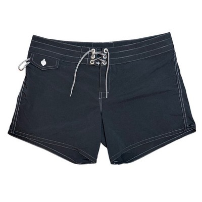 Birdwell Beach Britches Womens Black Board Shorts Size 10 WA3405 Made in USA