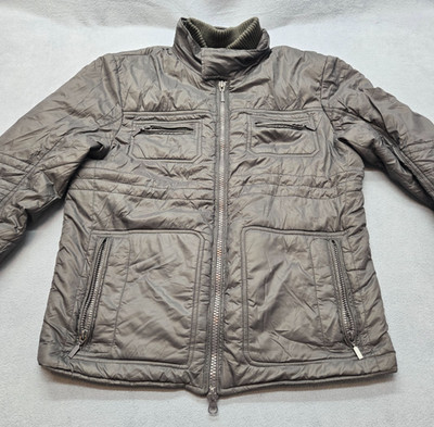 Benetton Women's Puffer Jacket High Performance Cold Weather Hidden Hood Size 48