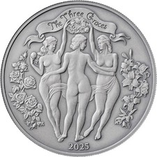 THE THREE GRACES Celestial Beauty 2025  1 oz Silver Coin  Cameroon  Mint XXI
