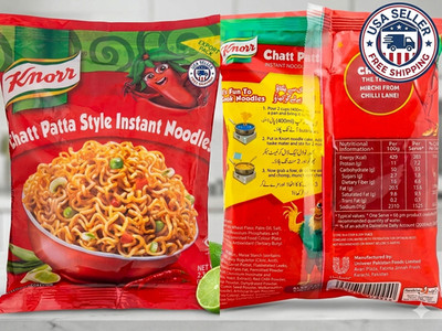 Knorr Chatt Patta Noodles - 50g Pack (24 Pack Bulk Offer) - Instant Spicy Snack