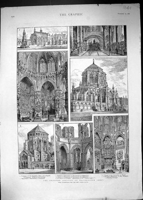 Altes 1888 Mausoleum Westminster Kapelle Constable Geron Burgos Maximill viktorianisch