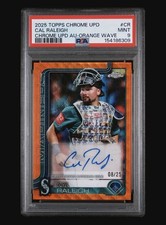 2025 TOPPS CHROME UPDATE AUTO #CR CAL RALEIGH /25 PSA 9