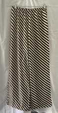 A New Day Black Striped Wide-Leg Rayon Pants Size S EUC