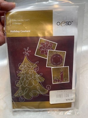 OESD Machine Embroidery Design CD Holiday Couture #12471 37 Designs