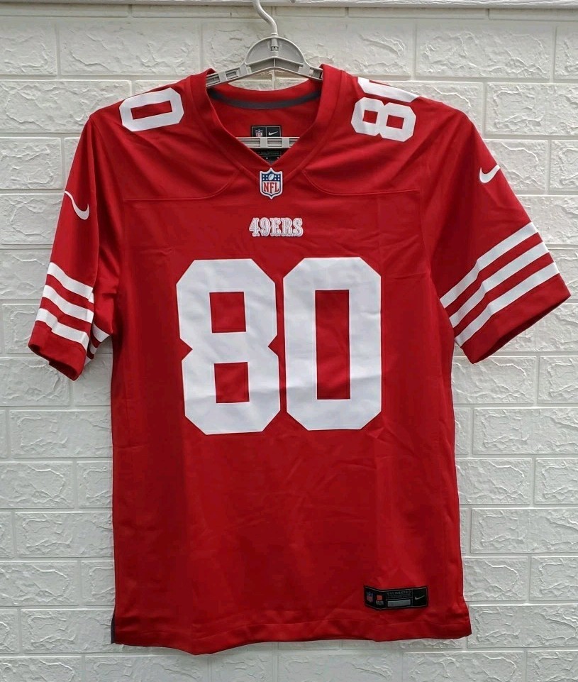 New Nike San Francisco 49's Game Jersey # 80 Jerry Rice Red Size